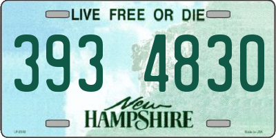 NH license plate 3934830