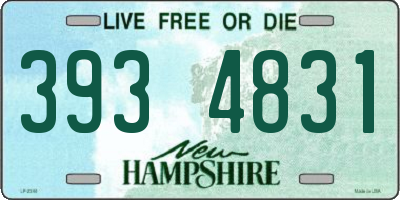 NH license plate 3934831