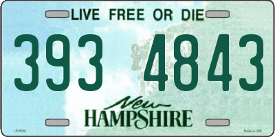 NH license plate 3934843