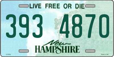 NH license plate 3934870