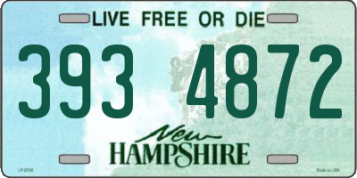 NH license plate 3934872