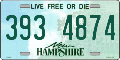 NH license plate 3934874