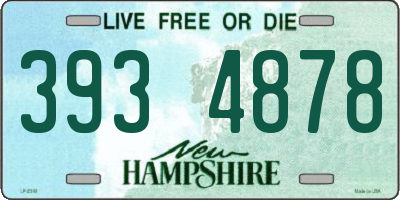 NH license plate 3934878