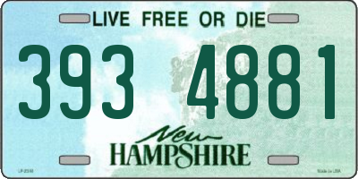 NH license plate 3934881