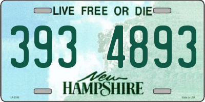NH license plate 3934893