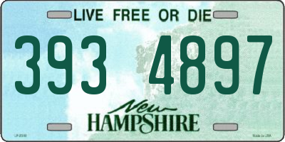 NH license plate 3934897
