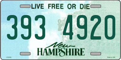 NH license plate 3934920