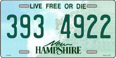 NH license plate 3934922