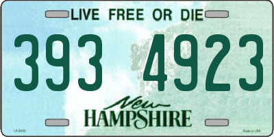 NH license plate 3934923