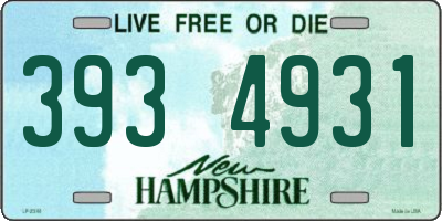 NH license plate 3934931