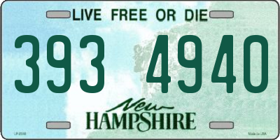 NH license plate 3934940