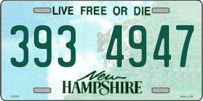 NH license plate 3934947
