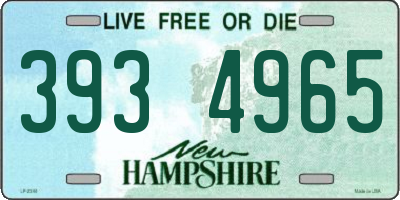 NH license plate 3934965