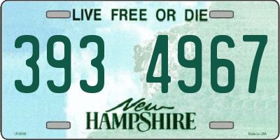NH license plate 3934967