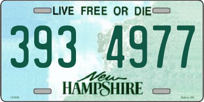NH license plate 3934977