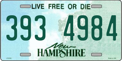 NH license plate 3934984