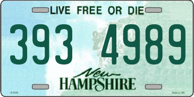 NH license plate 3934989