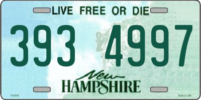 NH license plate 3934997