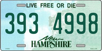 NH license plate 3934998