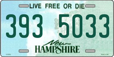 NH license plate 3935033