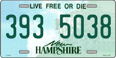NH license plate 3935038