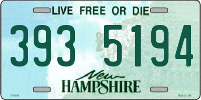 NH license plate 3935194
