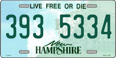 NH license plate 3935334