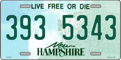 NH license plate 3935343