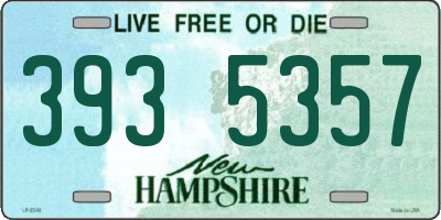 NH license plate 3935357