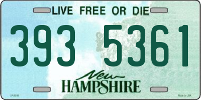 NH license plate 3935361
