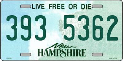 NH license plate 3935362