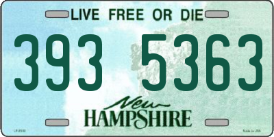 NH license plate 3935363