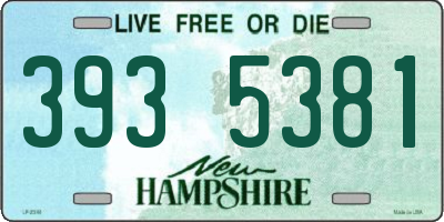 NH license plate 3935381