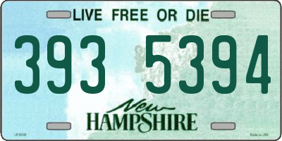 NH license plate 3935394