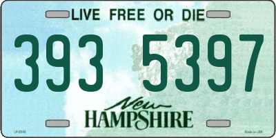 NH license plate 3935397