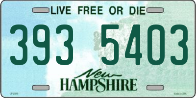 NH license plate 3935403