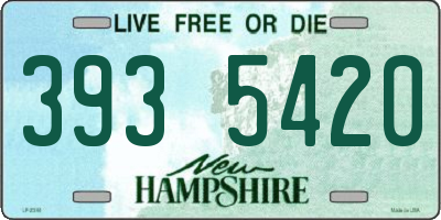 NH license plate 3935420