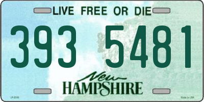 NH license plate 3935481