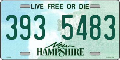 NH license plate 3935483