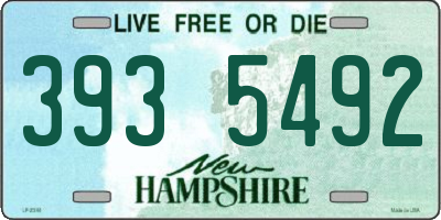 NH license plate 3935492