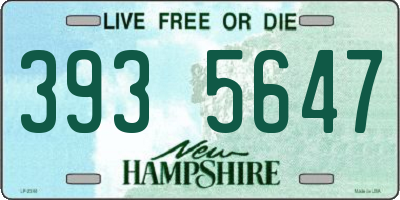 NH license plate 3935647