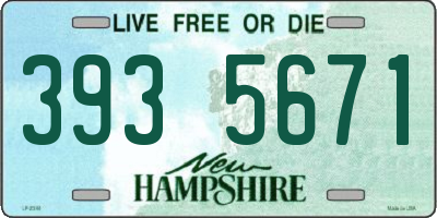 NH license plate 3935671