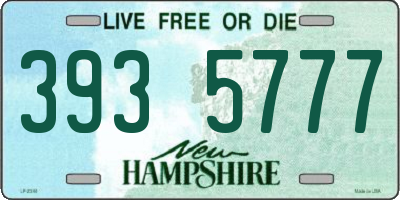 NH license plate 3935777