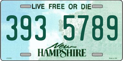 NH license plate 3935789