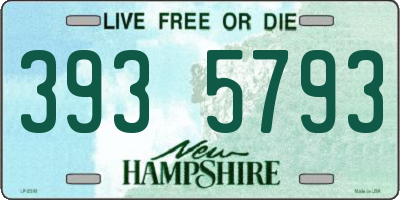 NH license plate 3935793