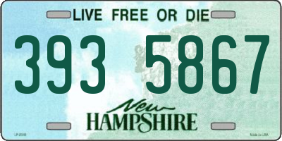 NH license plate 3935867