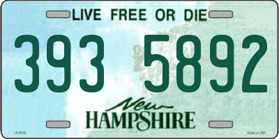 NH license plate 3935892