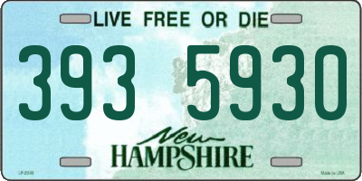 NH license plate 3935930