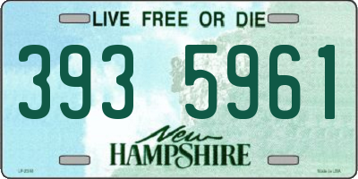 NH license plate 3935961