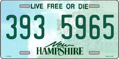 NH license plate 3935965